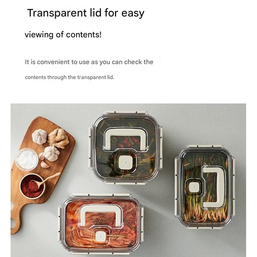 LOCK & LOCK Breathing Airtight Kimchi Container (7opt.), Fermentation Box, Stainless Steel, Korean