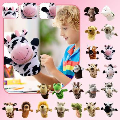 Open Mouth Cartoon Animal Plush Toy Parent-child Toy With Movable Mouth