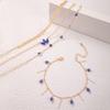 Light Luxury Jewelry, Blue Diamond-encrusted Multi-layer Anklet, Eye Fringe Multi-layer Foot Decoration