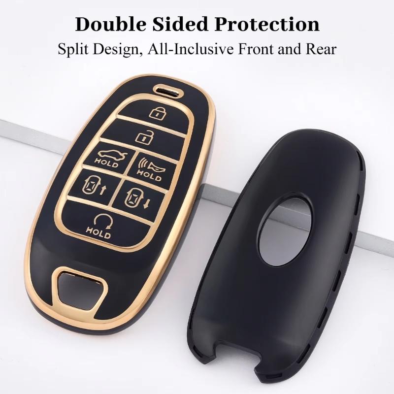 Car Key Cover for 2022 Replacement 7 Buttons Remote Key Fob Case Full Protection Sleeve Flexible Protective Shell