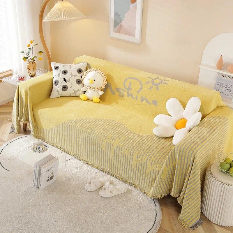 Knitting Picnic Throw Blanket Outdoor Picnic Mat Soft Sofa Blankets Towel Nap All Inclusive Couch Slipcover