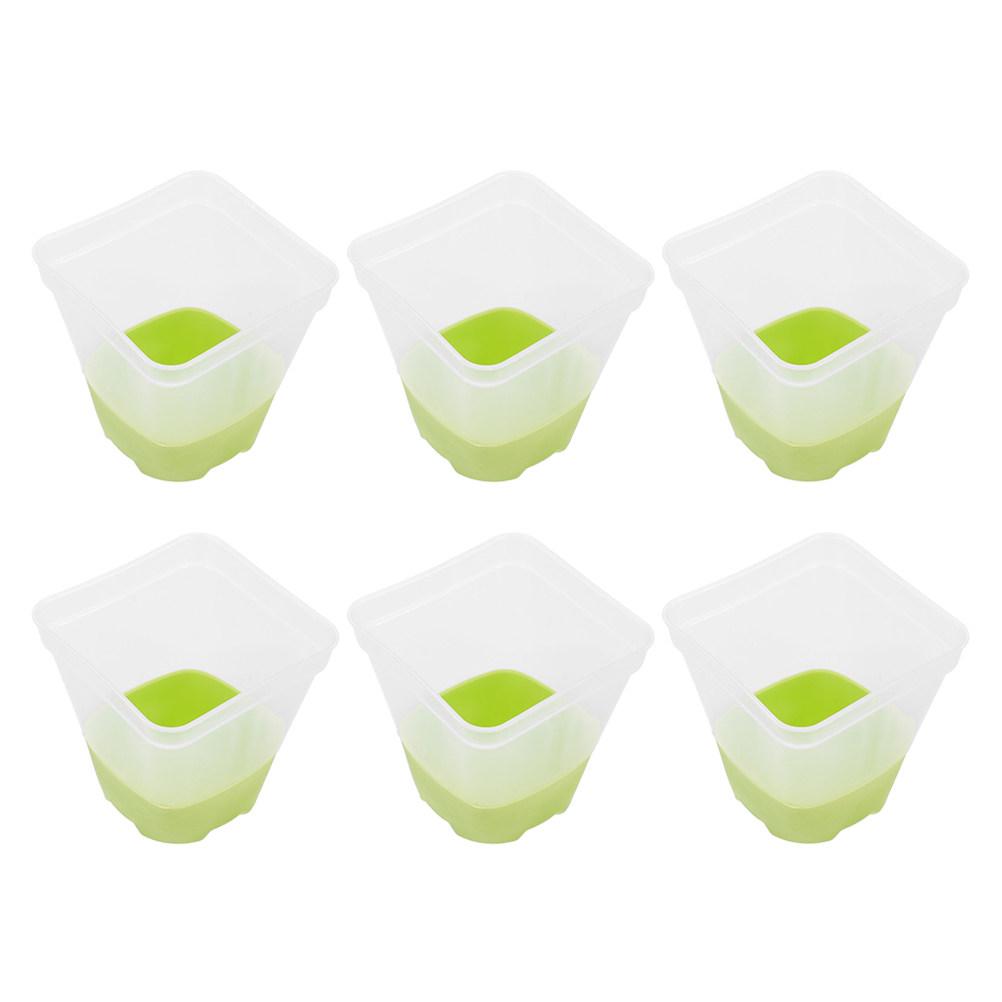 

6Sets Nursery Pots for Plants Planter with Humidity Dome Plant Labels with Drainage Holes for Vegetable Propagation Root Cutting жовтий