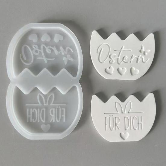 Silicone Easter Bunny Mold Flexible Flower Basket Casting Mold for Epoxy Plaster Wax DIY 3D Easter Decorations And Crafts Gift