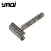 YAQI Raw Color Version Bohemia 316 Stainless Adjustable Baseplate Men Razor Features Dual Blade Gap Settings (0.95mm/1.35mm)