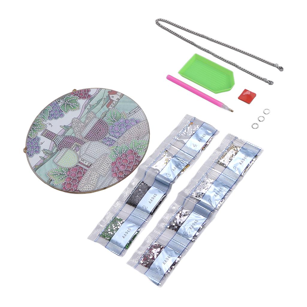 Rhinestone Painting Ornament Outdoor Picnic Wine Pattern Vivid Waterproof DIY 5D Rhinestone