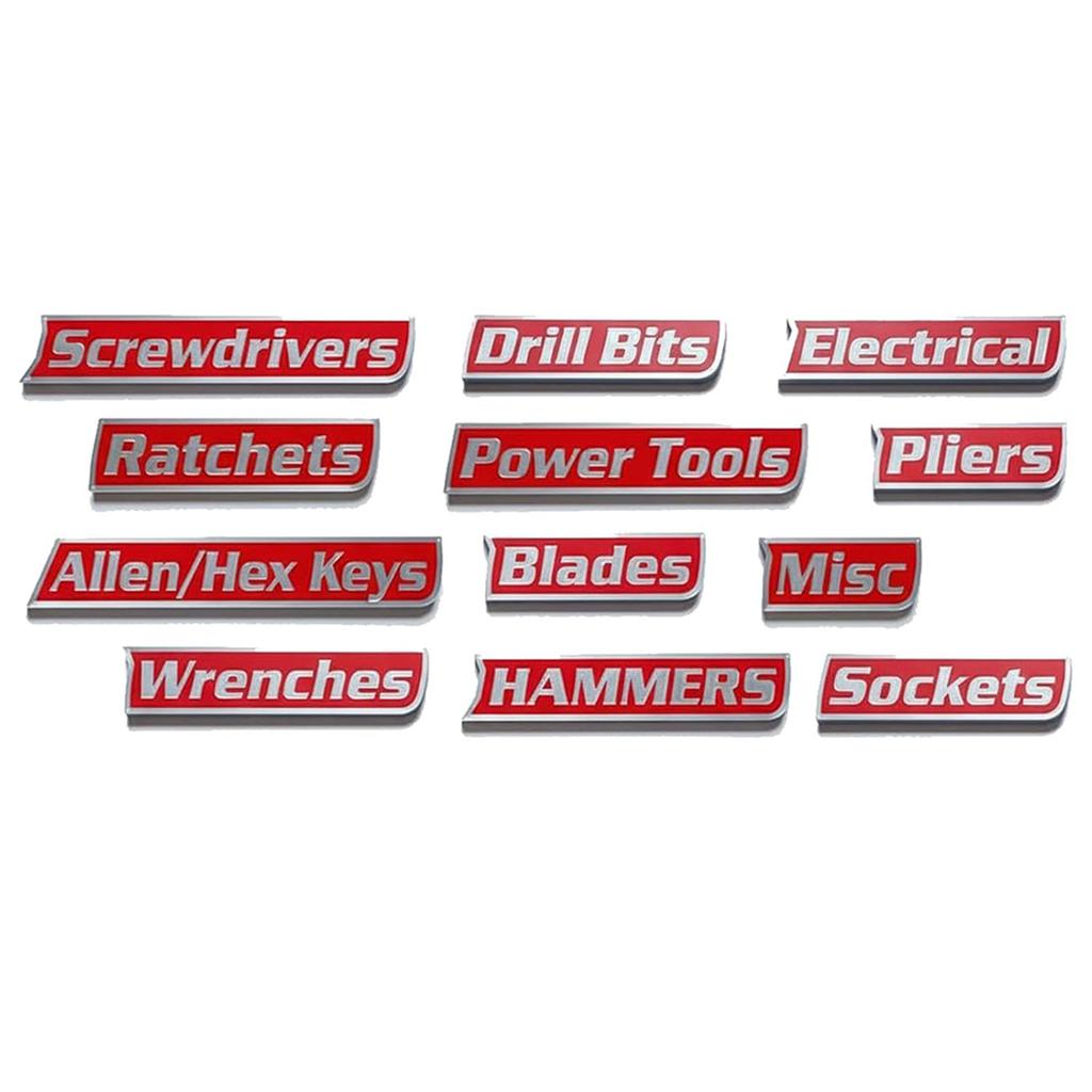 12 stuks Gereedschapskist Lade Labels Magnetische Gereedschap Identificatie Organisatie Labels Duidelijk Leesbaar Classificatie Monteur Beheer