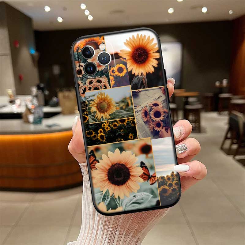UP47 Sunflower Flower Phone Case for Samsung Galaxy S20 S21 S22 Ultra FE + Plus A21S A22 A24 A25 A26 A30 A30S A31