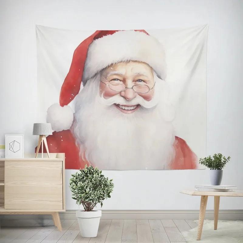 Christmas New Year Snowman Pattern Tapestry Living Room Sofa Home Decor Christmas Gift
