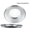 Stainless Steel Heightened Round BBQ & Hot Pot Serving Tray