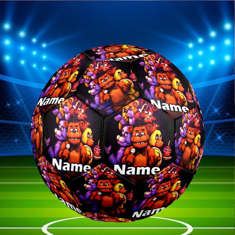 Custom Name Personalized Five Nights At Freddy's Print Size 5 Soccer Ball Training & Match Football, for Team, Kicking, Gift for Football