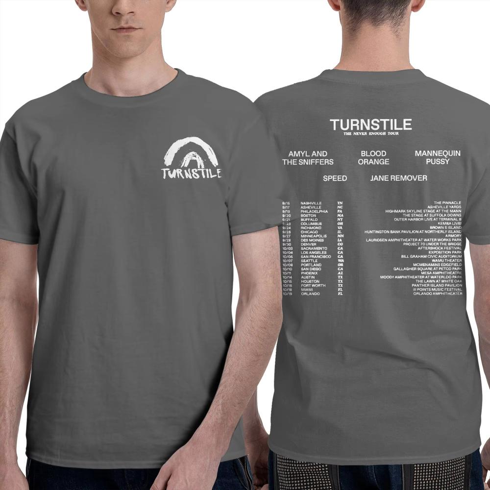 Summer Turnstile Never Enough Album 2026 Bedruckte T-Shirts Accessoires Herren Damen Baumwolle Lustige T-Shirts Übergroße Kurzarm Tops