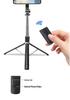 360° Rotating Anti-Shake Selfie Stick Tripod with Bluetooth Remote and Extendable Desktop Stand