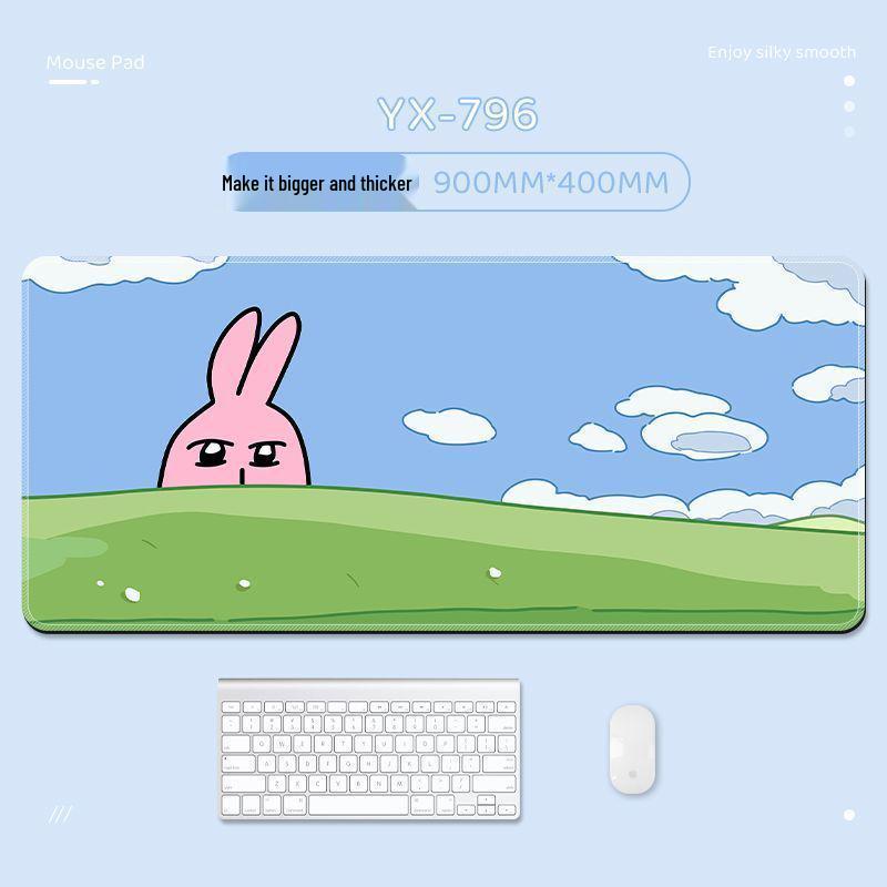 

Очень большой нескользящий коврик для мыши с забавным текстом и подставкой для запястья 300x800x2mm