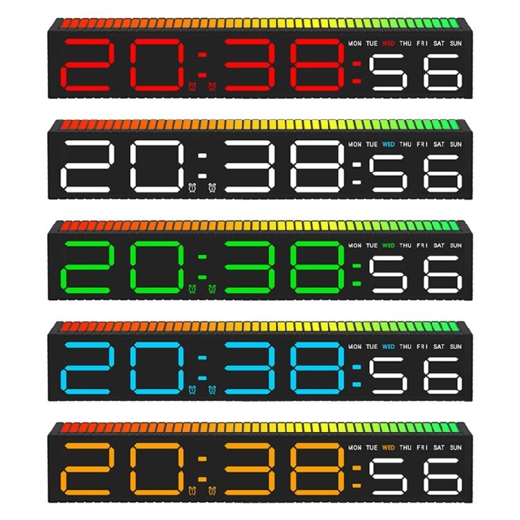Elegant Bedside Clock With Large Led Screen Date Time 12/24 Display For Students Bedroom or Study