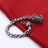 Retro Fashion Male Thai Silver Bracelet 925 Sterling Silver 8 Mm20cm Wide Bracelet Real Solid Silver Dragon Bracelet Man Jewelry