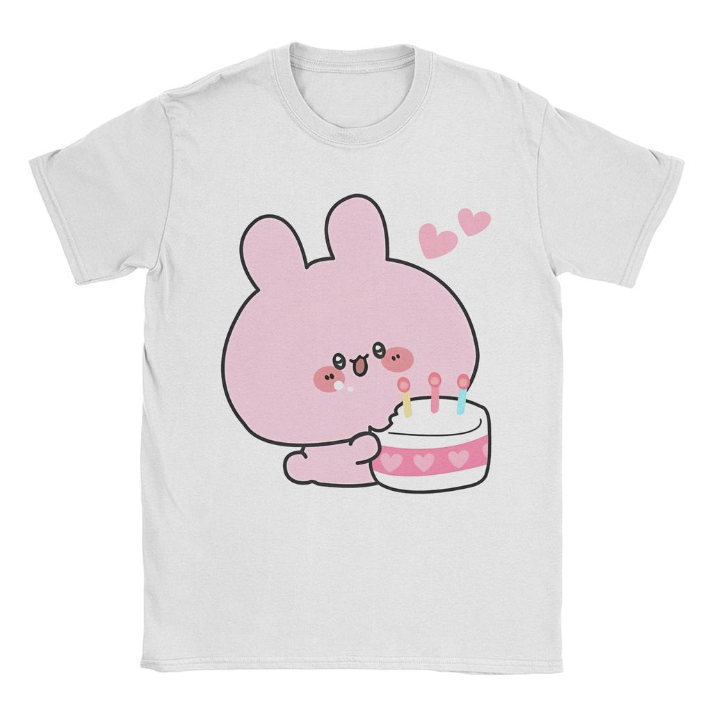 Funny Pink and Blue Cutest Love Couple Together Tshirts Men Cotton Short Sleeve Asamimichaan Cute Asamimi O-neck Summer Clothes