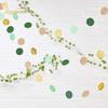 NICROLANDEE Wedding Party Decorations - 3 Pack Sage Green Dots Paper Garland String Hanging Backdrop for St Patricks Day Rustic Wedding, Neutral Baby