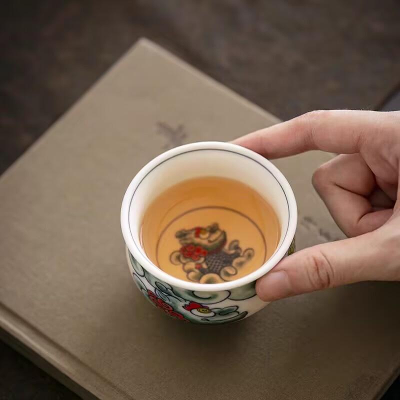 Creative Chinese Style Teacup Ceramic High-End Teacup Personal Special Chinese Master Cup Household Tea Drinking Cup