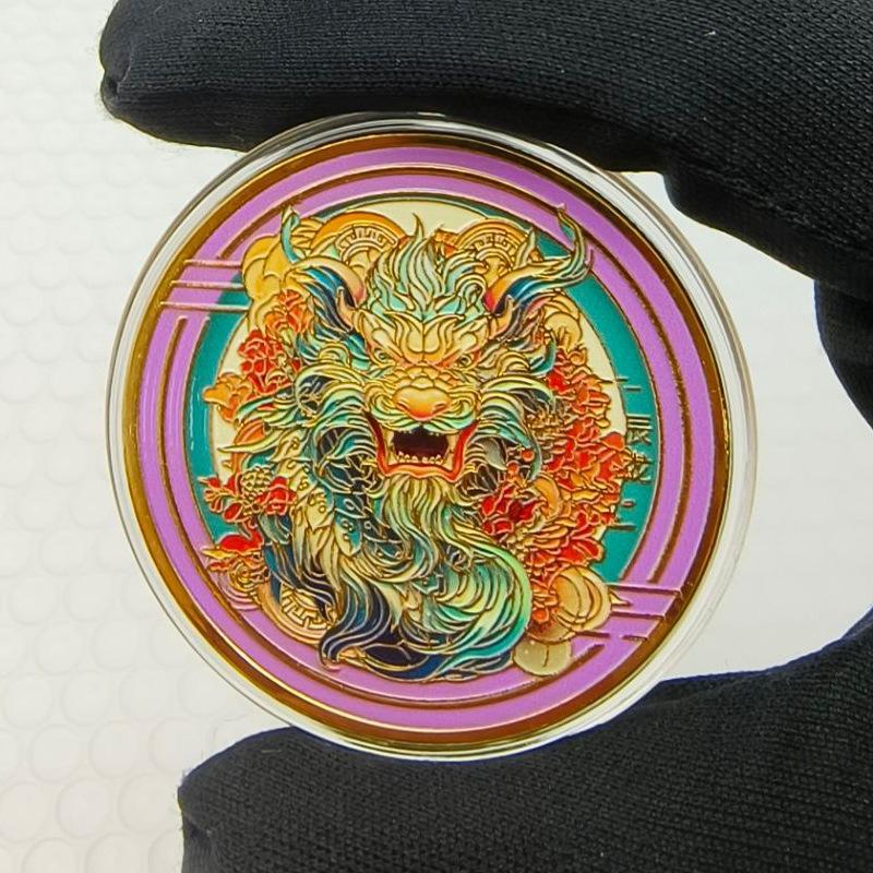 Spilla Commemorativa Colorata per lo Zodiaco Cinese, 12 Monete Zodiacali, Colorata, Spessa, Piccolo Regalo per Attività di Vendita Assicurazioni, Regalo Zodiacale