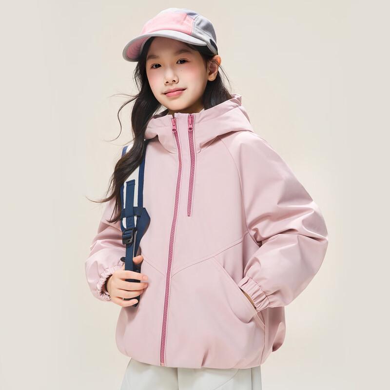 Girls' 90% White Duck Down Hooded Puffer Jacket
