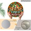 2D Flat, 1pc Round Aluminum Sign, "Vintage Metal Plaque for Cinco De Mayo Celebration", Mexican-style Cinco De Mayo Party Decor Sign, Suitable for