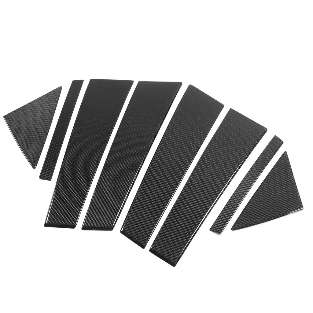 8PCS A Pillar Cover Carbon Fiber B Pillar Sticker Universal Left Right Hand Drive Replacement For Kia Stinger 2018 to
