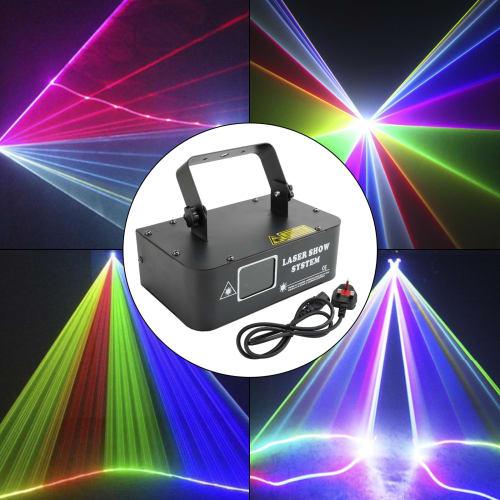 Frezon RGB Beam Projector Light, Stage Lighting, 500mW RGB 10 Channel DMX512 Control, Disco Light, RGB Beam, High-Speed ??Precision Motor, Stage RGB B