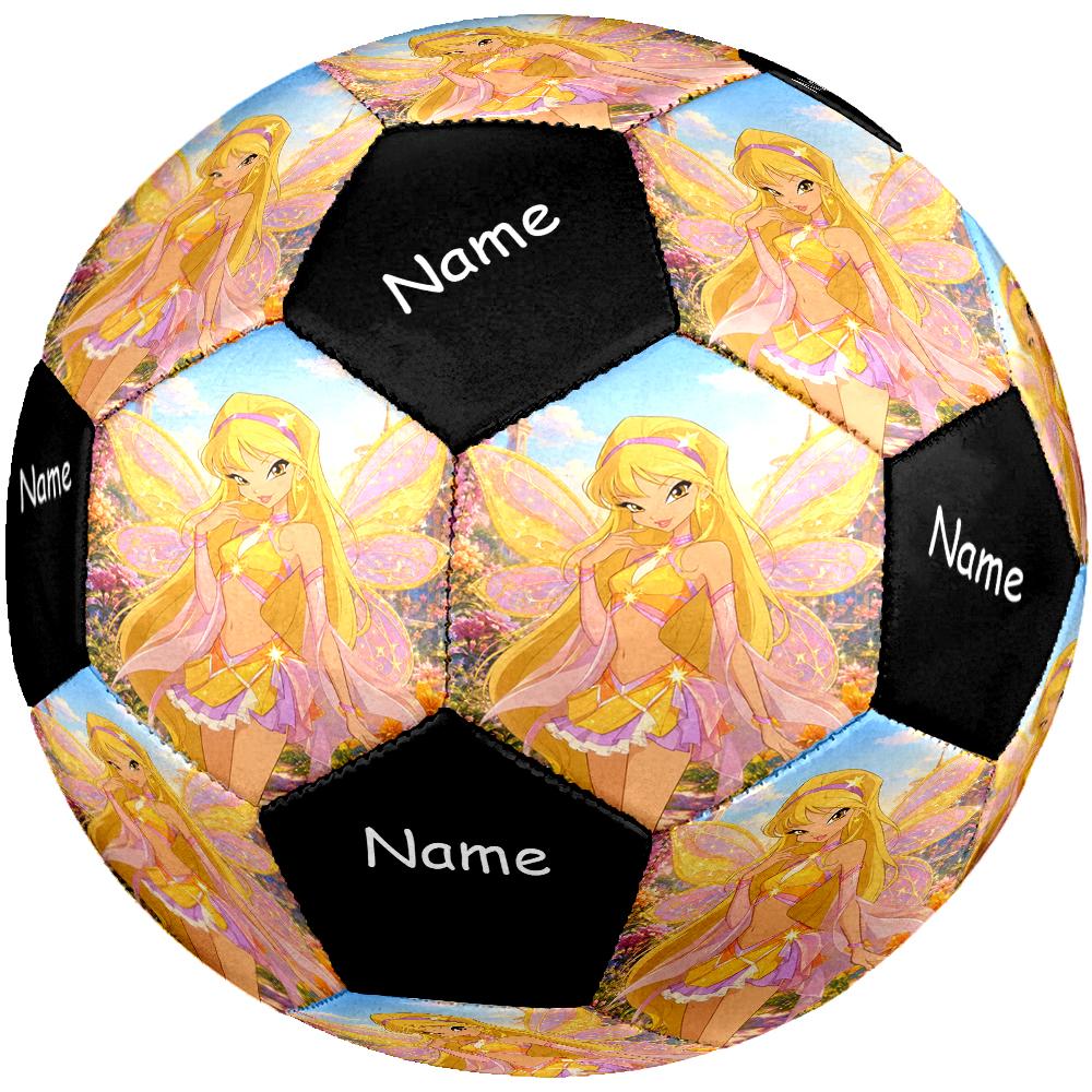 Custom Name Winx Club Theme Size 5 Soccer Ball, Suitable for Both Indoor and Outdoor Matches, a Gift Suitable for Everyone.