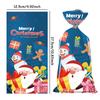 50Pcs Christmas Happy Candy Gift Bag with Zip Ties Christmas Biscuits Desserts DIY Packaging Supplies New Year's Party Favorite
