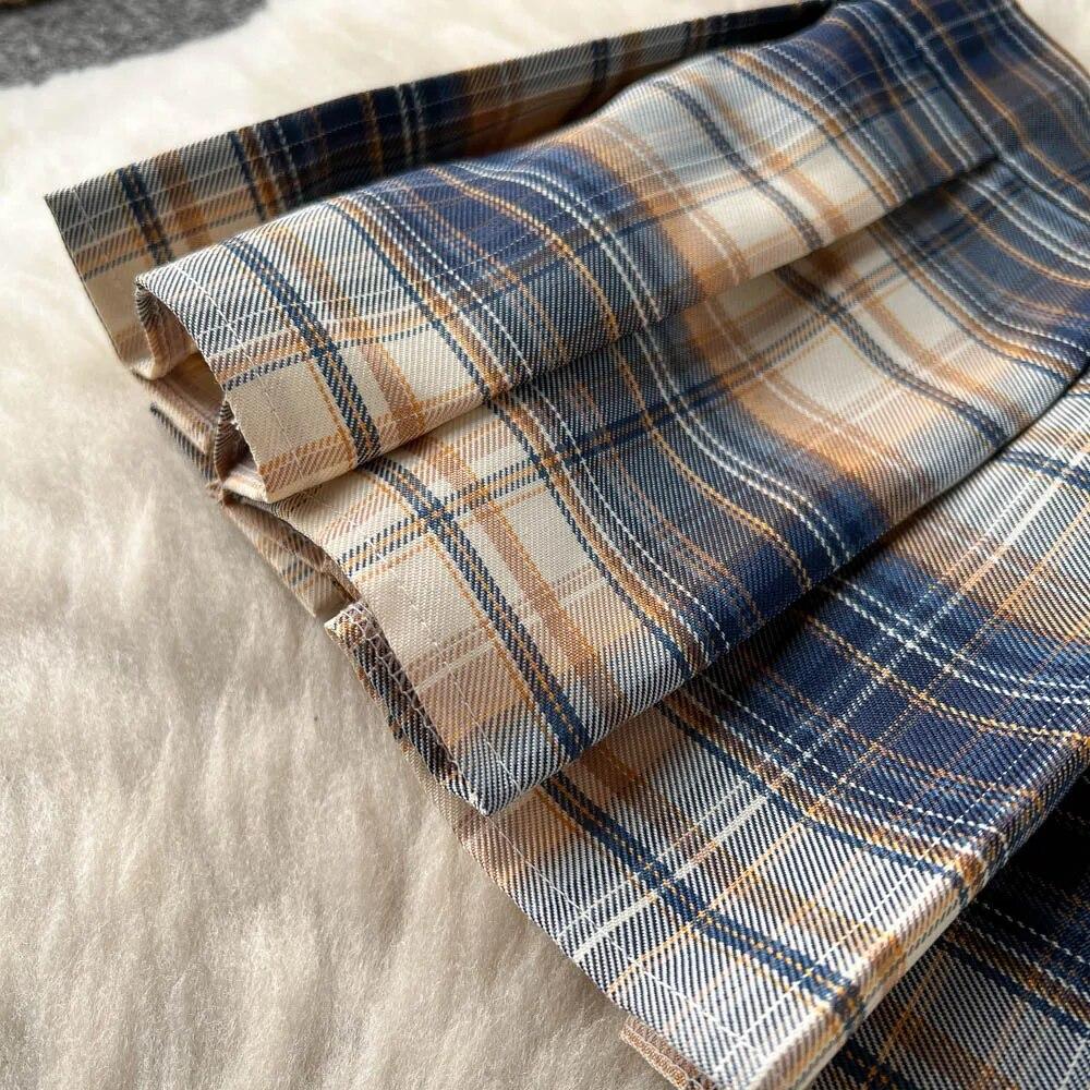 Sexy Plaid Japan Style Erotic Sets Women Pleated Short Skirt + Bow Strapless Lace Camis Female Sweet JK Uniform Lingerie Suits 2024