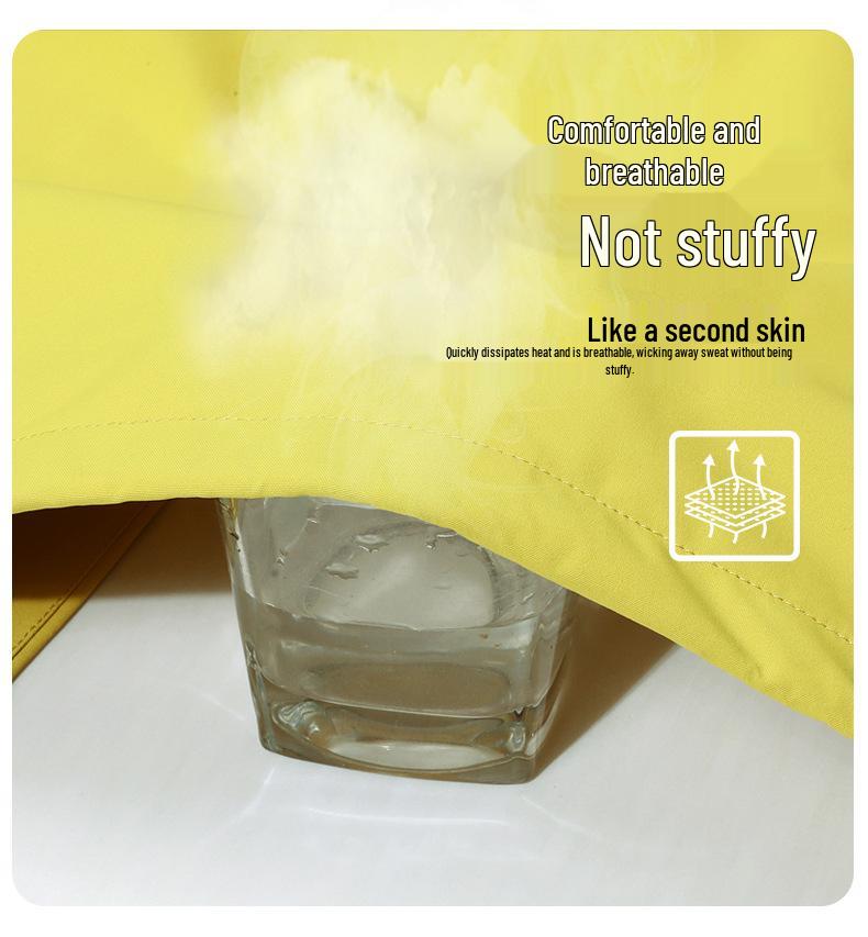 Graphene Black & Gold Lined Two-Piece Windproof Jacket Set for Men & Women - Autumn/Winter Mountaineering & Travel