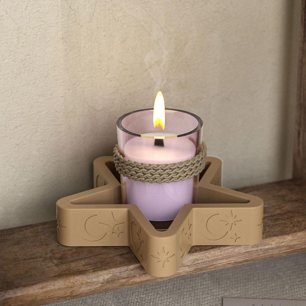 Flexible Sturdy Silicone Form for Crafting Unique Star and Moon Designs Home Storage Tray Solution Organization
