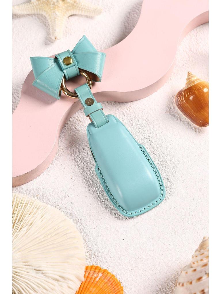 Women's Genuine Leather Bow Key Cover for Mercedes-Benz - Internet Celebrity Style
