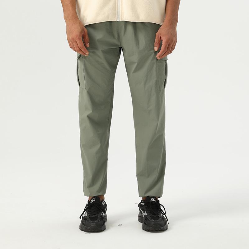 

Мужские эластичные нейлоновые джоггеры из ледяного шелка: Уличные рабочие и походные брюки на все сезоны S