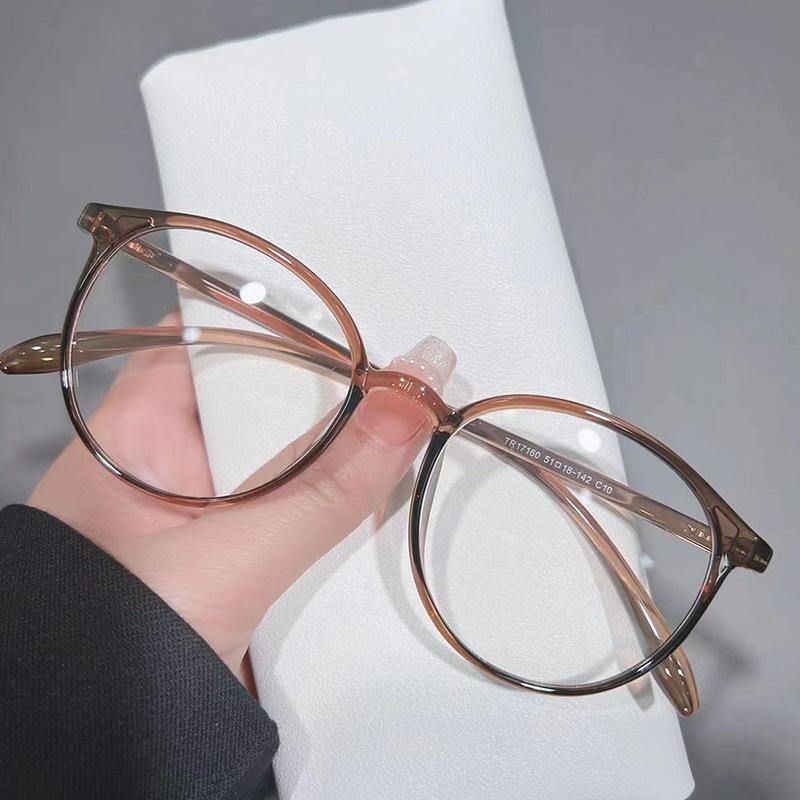 Women'S Trendy Myopia Glasses Ladies Small Round Frame Minus Diopter Glasses Eyewear Transparent Vintage Eyeglasses Degrees