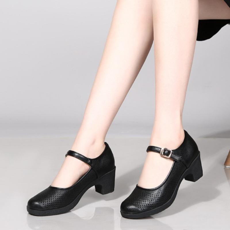 Fashion Women's Summer Sports Dance Sandals Heels Work Womens Shoes Lightweight Size 42 High Heels Soft Sole Single Sandalias De Mujer