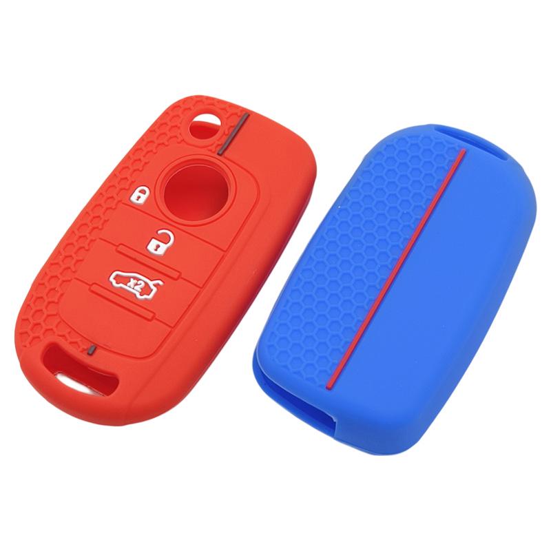 Soft Silicone Protective Car Key Cover for Fiat 500X (2014-2021) and Fiat Tipo Egea Remote.