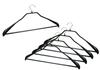MAWA Hangers for Suits and Coats with Body Foam L 4401 Non-Slip Bar, Women's L/Men's Size, 5-Pack, Black,