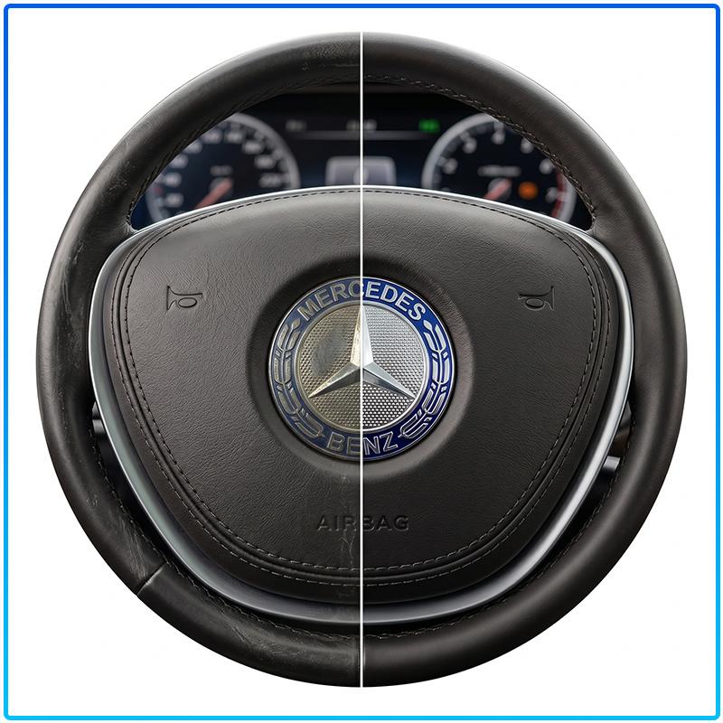 For Mercedes Benz AMG A B C E G R S CLA CLK Class GLA GLC GLE GLK C200 C200L C230 C240 Car Steering Wheel Sticker Badge Decoration Auto Accessories