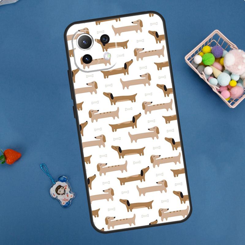 Cartoon Dachshund Dog Case For POCO F5 X3 X5 Pro X4 F4 GT C40 M5s F3 Cover For Xiaomi 13 12 Lite 12T 11T Pro 12X