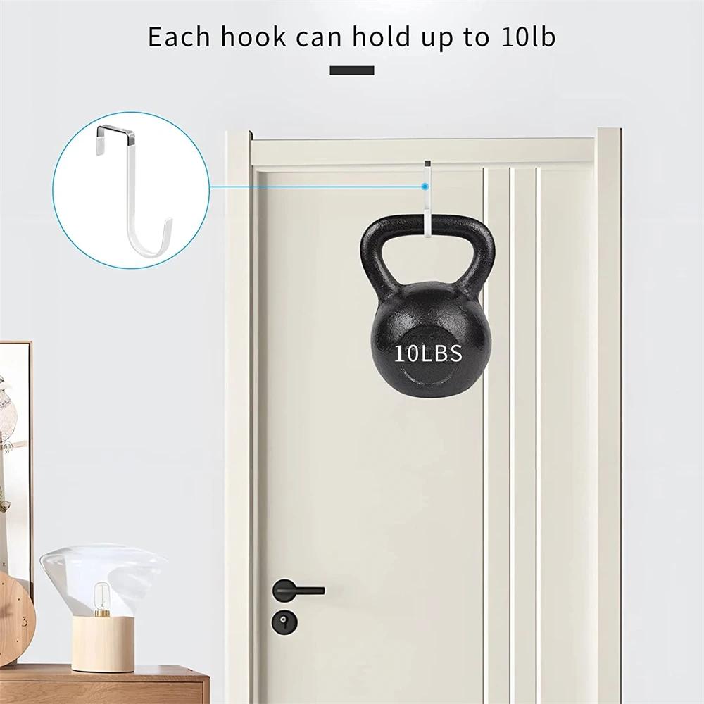 4PCS Rubbe Towel and Coats Hangers Nonstick and Non-punching Over the Door Hooks Bathroom Bedroom Kitchen Hanging Organizer Bra