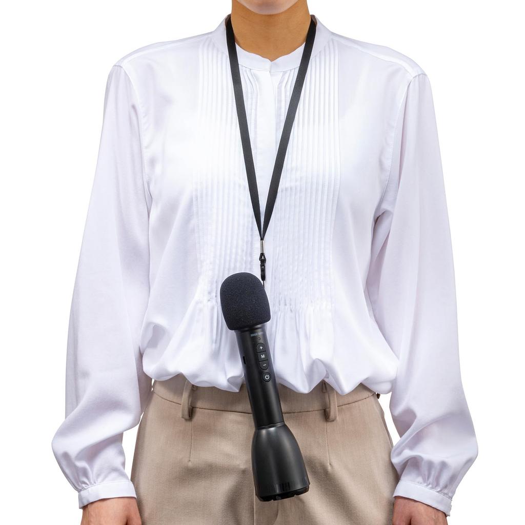 Sanwa Supply Handheld Portable Speaker MM-SPAMP18 Microphone-Type (Bluetooth Compatible)