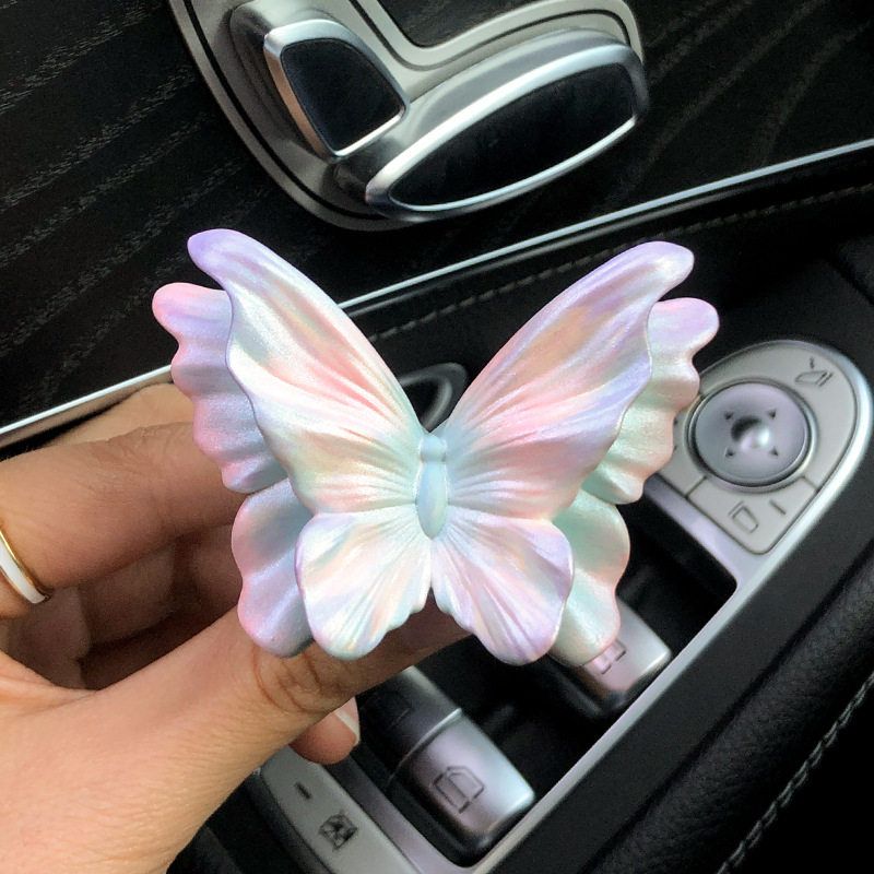 High-End Butterfly Air Vent Decoration Car Fragrance Car Perfume Flower Aroma Diffuser Stone Car Interior Decoration