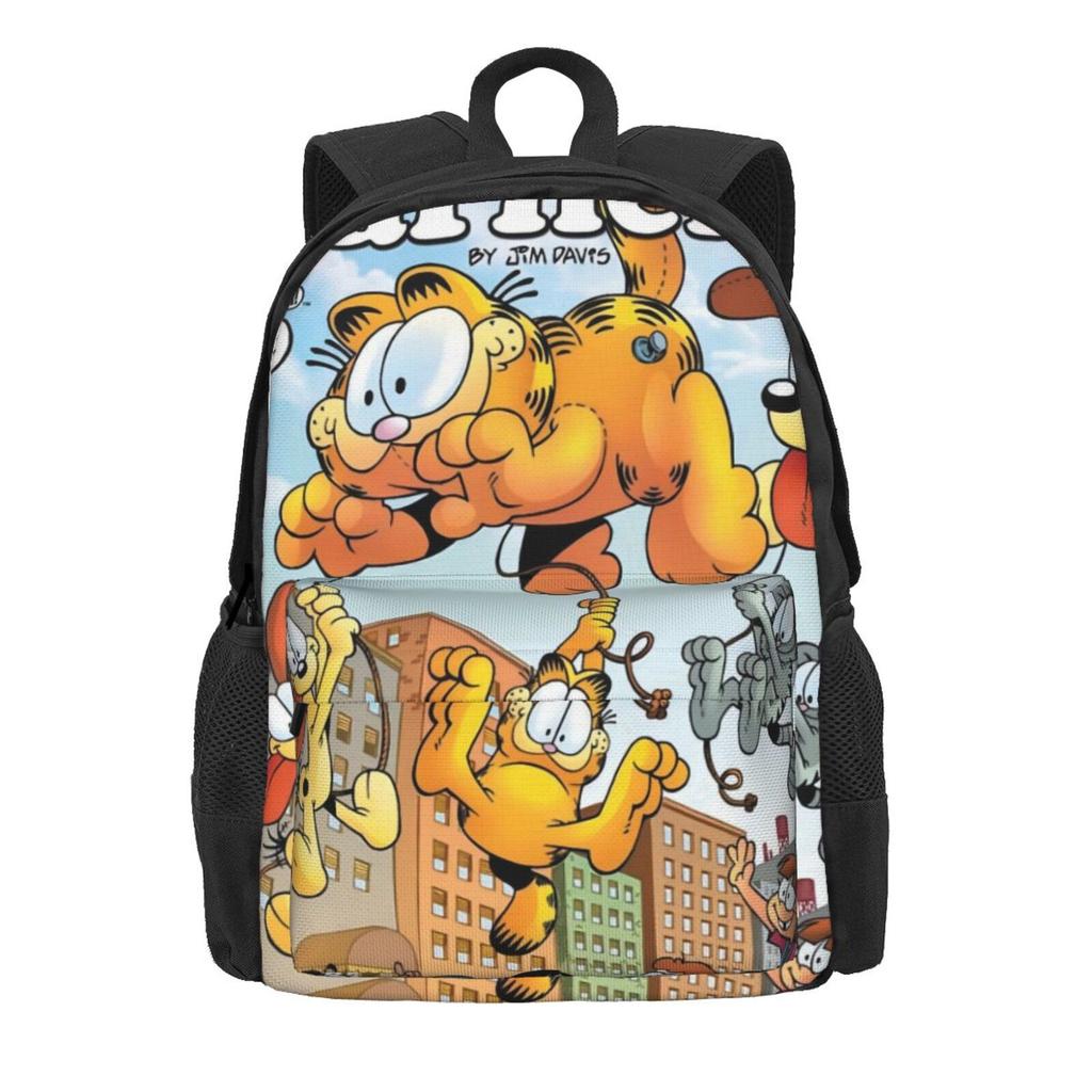 Garfield Children'S Schoolbag, Convenient For Primary And Secondary School Students, Large-Capacity Backpack, Full-Print Leisure Travel Backpack