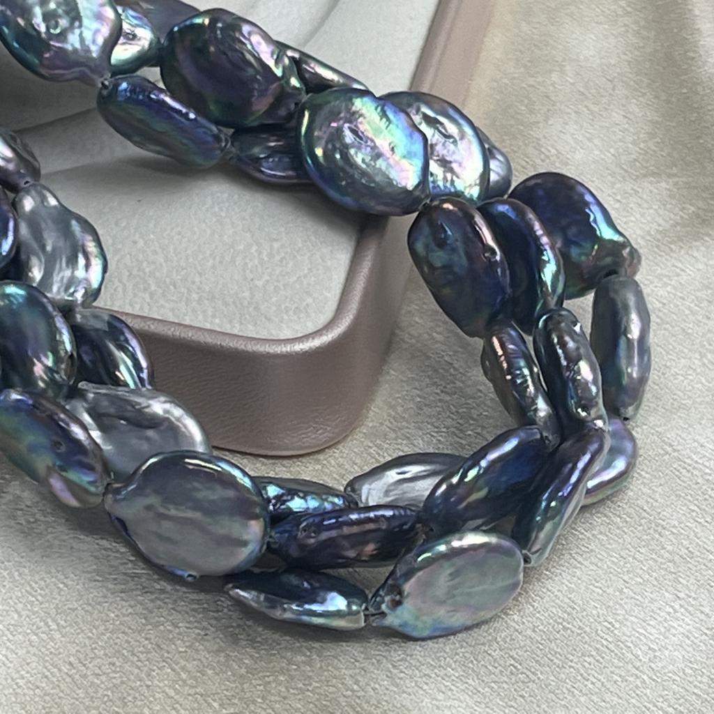 Drop-Shaped Black Baroque Pearl 15x20mm For Jewelry Making DIY Necklace Bracelet Earrings Accessory