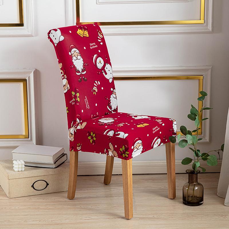 Christmas Chair Covers Dining Room Universal Elastic Chair Slipcovers For Home Party Xmas Decoration Wedding Hotel Chair Decor