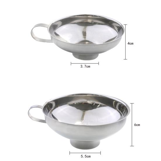 Stainless Steel Wide Mouth Can Jar Bottle Funnel Cup Oil Wine Beans Hopper Tool
