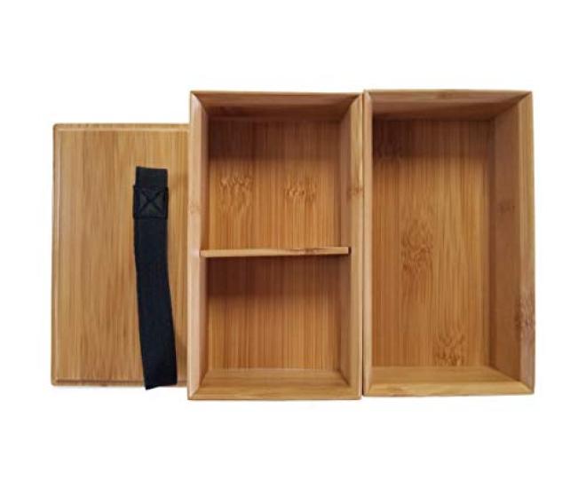 Kikusui Domestically Made In Japan Susu Square Long Two-Tier Lunch Box