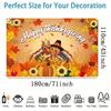 2D Cheerful Happy Thanksgiving Turkey Photography Background