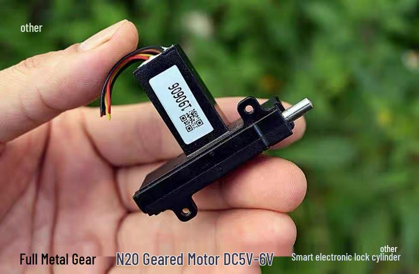 Полностью металлический редукторный двигатель N20 DC 5V-6V для цилиндра умного замка